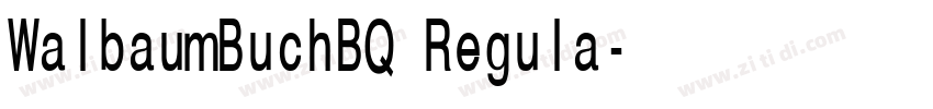 WalbaumBuchBQ Regula字体转换